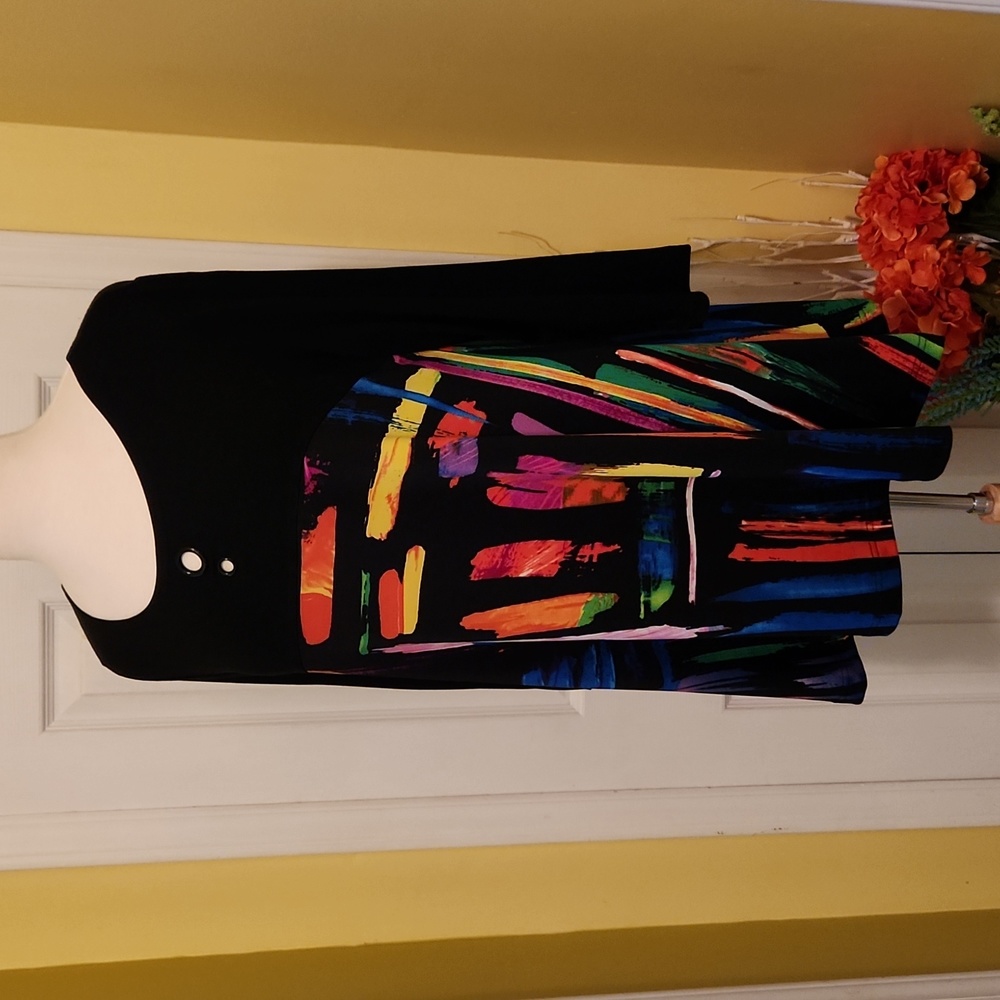 Contemporary Mod Colorful Knit Tunic